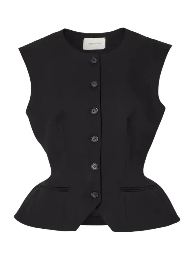Magda Butrym Silk And Cashmere-blend Crepe Vest