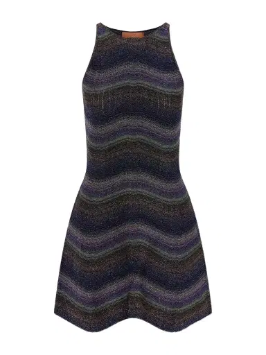 Missoni Metallic Striped Crochet-knit Mini Dress | Thumbnail 1