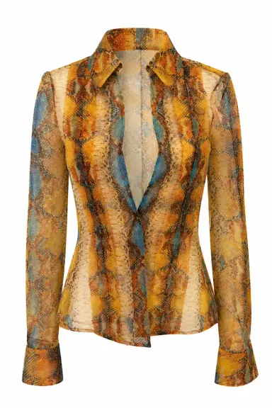 LaQuan Smith Pleat Front Long Sleeve Blouse | Thumbnail 1 LaQuan Smith Pleat Front Long Sleeve Blouse | Thumbnail 1