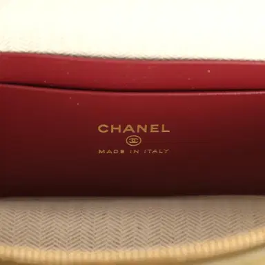 Chanel Chanel Top Handle Long Vanity Case with Chain Dark Khaki Suede Gold Hardware | Thumbnail 10