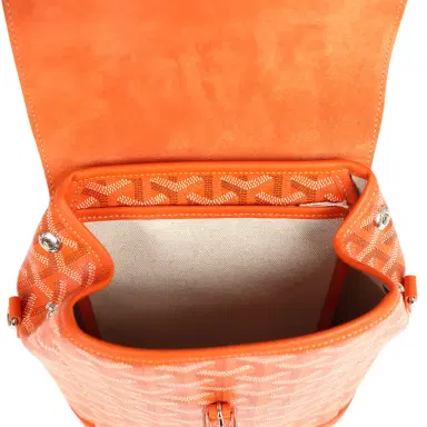 goyard Goyard Goyardine Canvas Orange Mini Alpin Backpack Palladium Hardware | Thumbnail 9 goyard Goyard Goyardine Canvas Orange Mini Alpin Backpack Palladium Hardware | Thumbnail 9