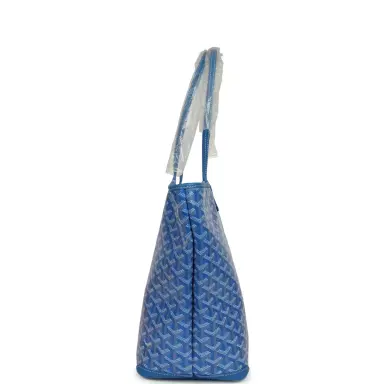 goyard Goyard Goyardine Canvas Sky Blue Artois MM Tote Palladium Hardware | Thumbnail 3