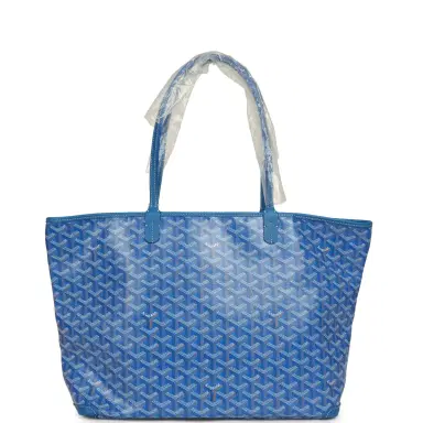 goyard Goyard Goyardine Canvas Sky Blue Artois MM Tote Palladium Hardware | Thumbnail 4