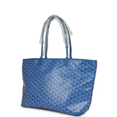 goyard Goyard Goyardine Canvas Sky Blue Artois MM Tote Palladium Hardware | Thumbnail 5
