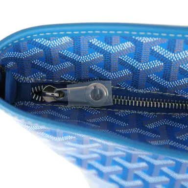 goyard Goyard Goyardine Canvas Sky Blue Artois MM Tote Palladium Hardware | Thumbnail 7