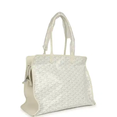 goyard Goyard Goyardine White Hardy PM Bag Palladium Hardware | Thumbnail 2 goyard Goyard Goyardine White Hardy PM Bag Palladium Hardware | Thumbnail 2