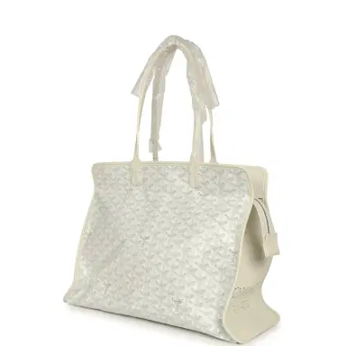 goyard Goyard Goyardine White Hardy PM Bag Palladium Hardware | Thumbnail 6 goyard Goyard Goyardine White Hardy PM Bag Palladium Hardware | Thumbnail 6