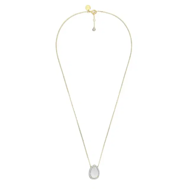 Morganne Bello Morganne Bello Alma 18K Yellow Gold Mother of Pearl & Diamond Heart Pendant Necklace by The Solist