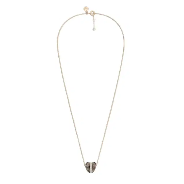 Morganne Bello Morganne Bello Infinite Love 18K Rose Gold Quartz & Diamond Heart Pendant Necklace by The Solist