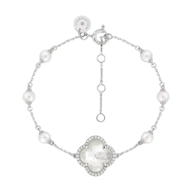 Morganne Bello Morganne Bello Victoria Pearls 18K White Gold Pearl & Diamond Bracelet by The Solist