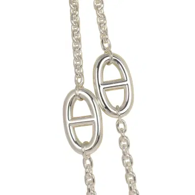 HERMÈS Hermes Farandole Rope Necklace 120cm Sterling Silver Hardware | Thumbnail 2