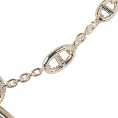 HERMÈS Hermes Farandole Rope Necklace 120cm Sterling Silver Hardware | Thumbnail 5