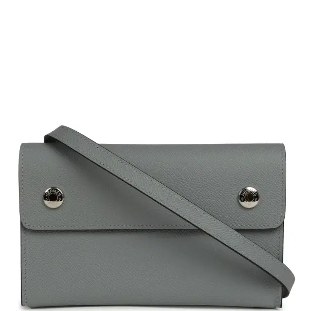 HERMÈS Hermes Hermesnap Wallet Gris Pantin Epsom Palladium Hardware