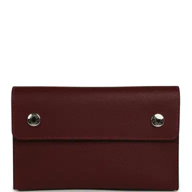 HERMÈS Hermes Hermesnap Wallet Rouge H Epsom Palladium Hardware | Thumbnail 1 HERMÈS Hermes Hermesnap Wallet Rouge H Epsom Palladium Hardware | Thumbnail 1
