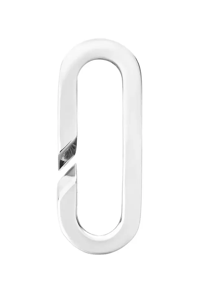 BIZZOTTO Open Link Paperclip Pendant - White Gold
