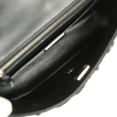 Chanel Pre-owned Chanel Mini Rectangular Flower Flap Bag Black, Navy, White Sequin Ruthenium Hardware | Thumbnail 8 Chanel Pre-owned Chanel Mini Rectangular Flower Flap Bag Black, Navy, White Sequin Ruthenium Hardware | Thumbnail 8