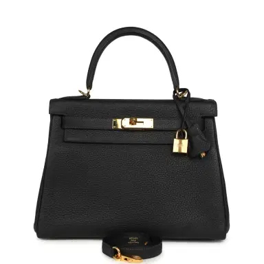 HERMÈS Pre-owned Hermes Kelly Retourne 28 Bleu Nuit Togo Gold Hardware | Thumbnail 1 HERMÈS Pre-owned Hermes Kelly Retourne 28 Bleu Nuit Togo Gold Hardware | Thumbnail 1
