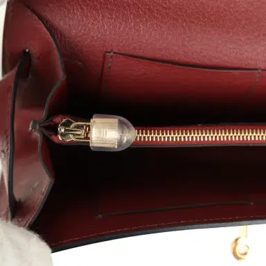 HERMÈS Pre-owned Hermes Kelly Wallet To Go Rouge H Ostrich Gold Hardware | Thumbnail 9