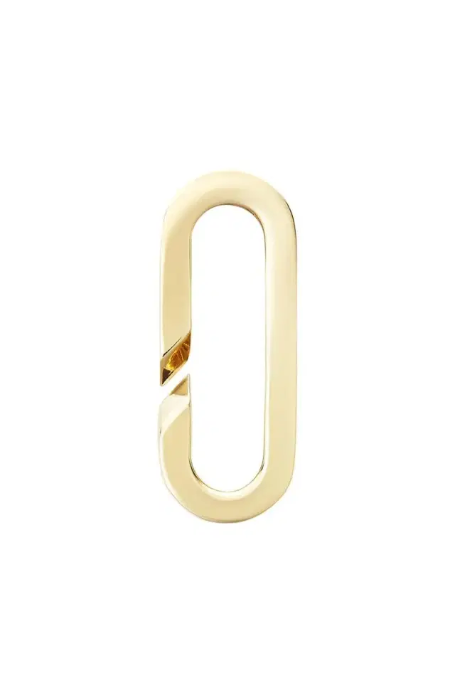 BIZZOTTO Small Open Link Paperclip Pendant - Yellow Gold