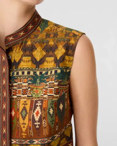Emporio Sirenuse Andorra Top in Desert Print | Thumbnail 3