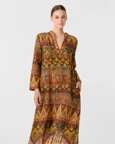 Emporio Sirenuse Giada Caftan in Desert Print | Thumbnail 4