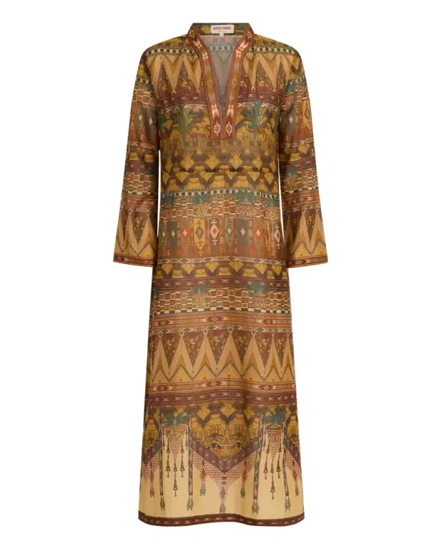 Emporio Sirenuse Giada Caftan in Desert Print