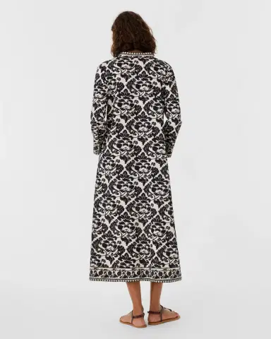 Emporio Sirenuse Giada Caftan in Lotus Flower Print | Thumbnail 6