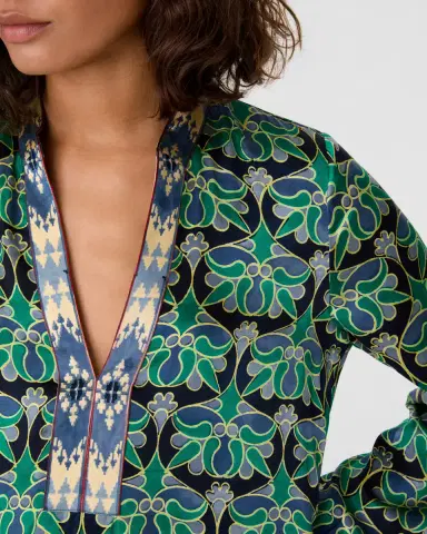 Emporio Sirenuse Jenna Caftan in Jewelry Block Print | Thumbnail 3