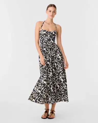 Emporio Sirenuse Johanna Dress in Lotus Flower Print | Thumbnail 2 Emporio Sirenuse Johanna Dress in Lotus Flower Print | Thumbnail 2