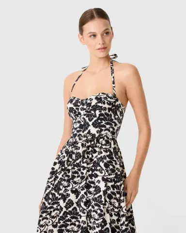 Emporio Sirenuse Johanna Dress in Lotus Flower Print | Thumbnail 4 Emporio Sirenuse Johanna Dress in Lotus Flower Print | Thumbnail 4