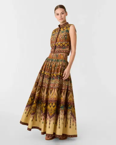 Emporio Sirenuse Ombretta Skirt in Desert Print | Thumbnail 2