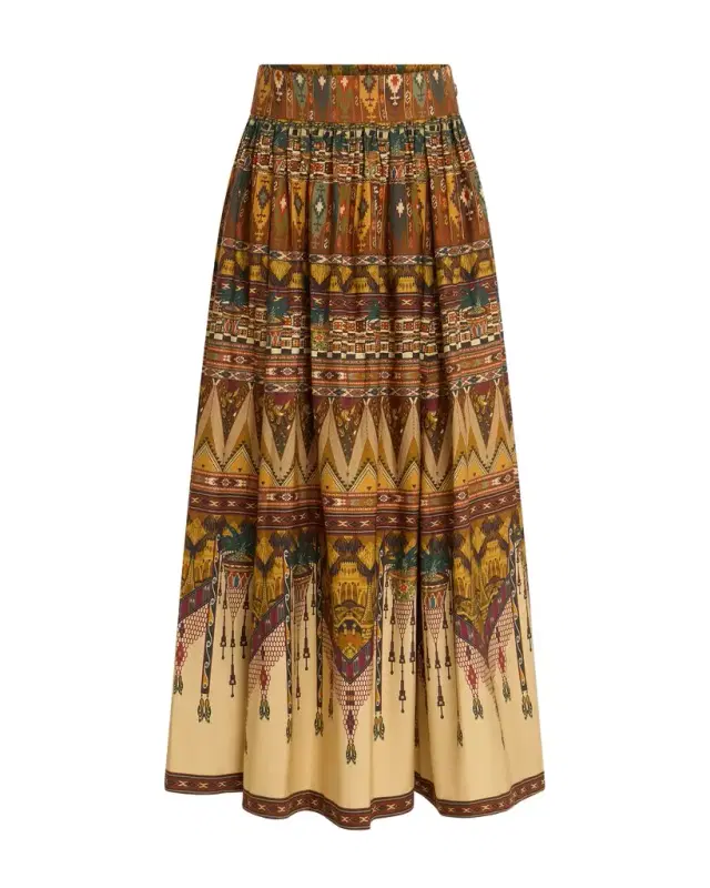Emporio Sirenuse Ombretta Skirt in Desert Print
