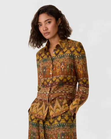 Emporio Sirenuse Patricia Shirt in Desert Print | Thumbnail 3