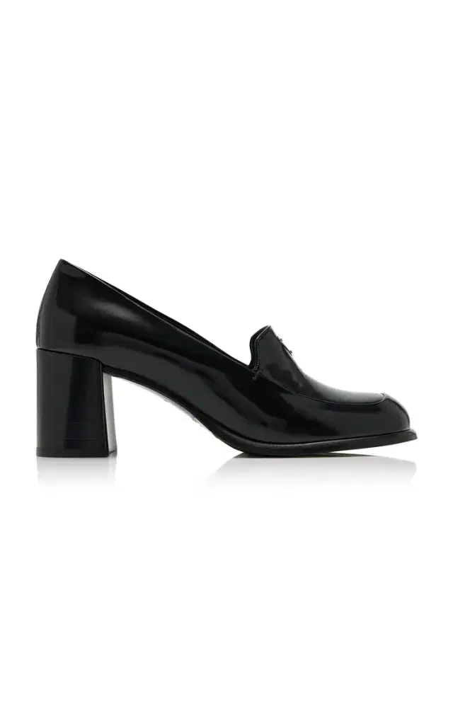 Prada Leather Loafer Pumps