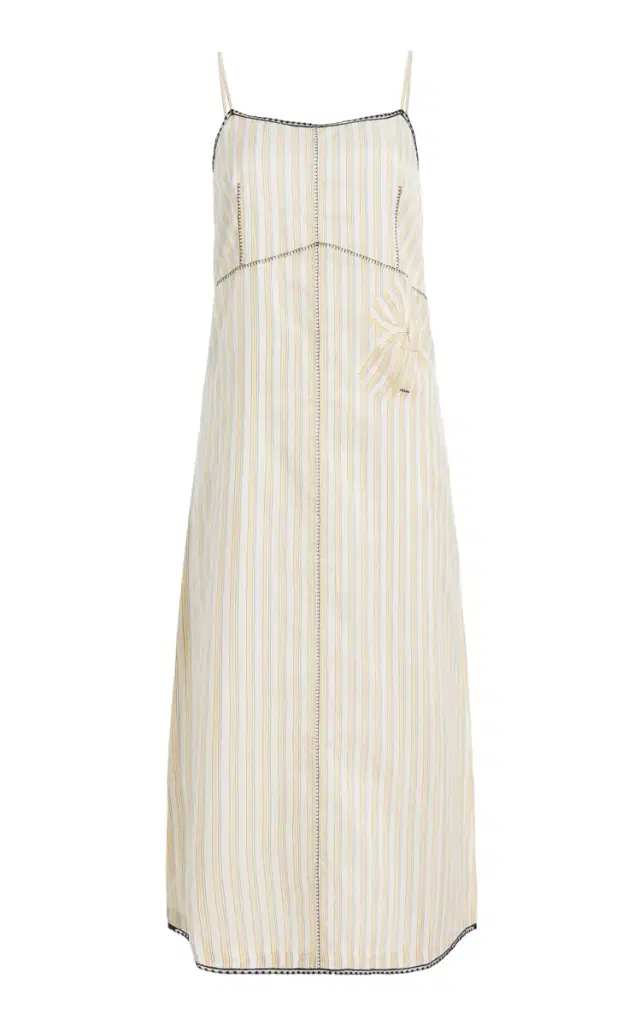 Prada Striped Jersey Midi Dress