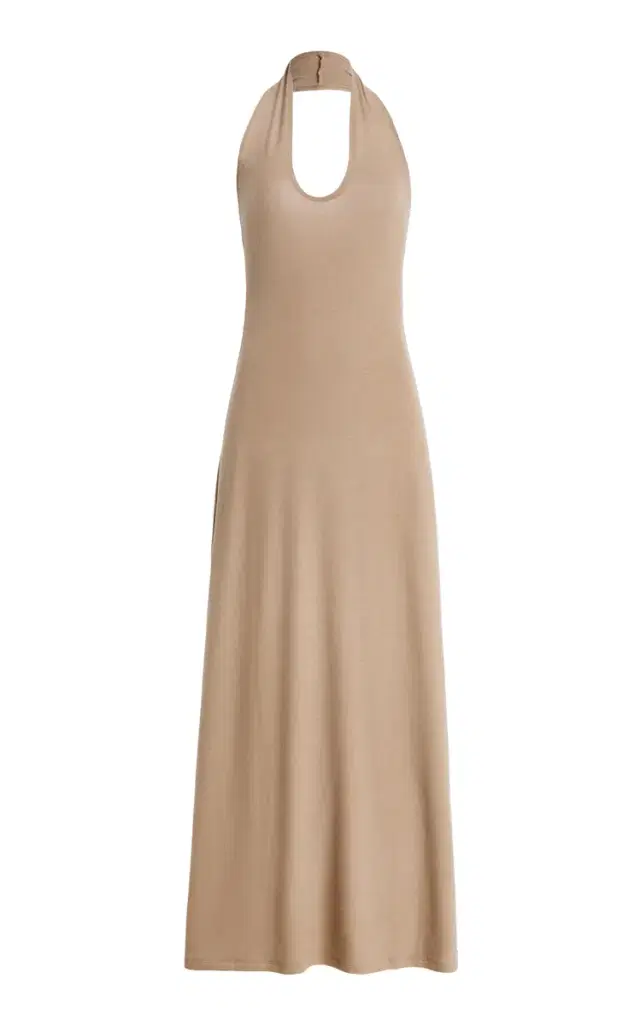 Leset Lauren Jersey Maxi Halter Dress