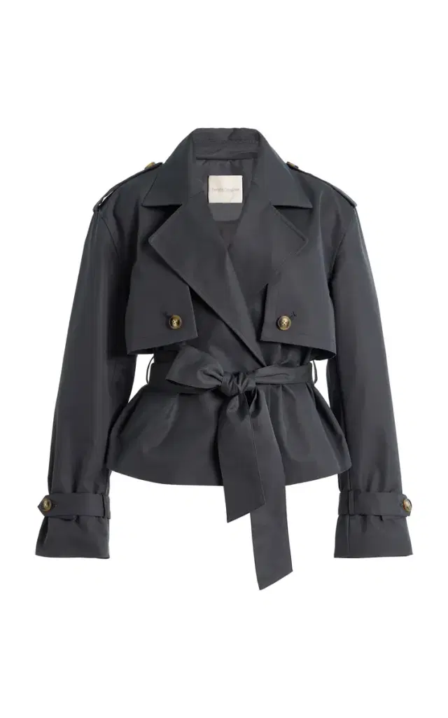 The Cropped Charles Cotton-Blend Trench Coat