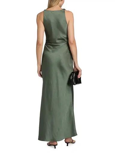 Vince Women's Twist Shoulder Cowlneck Maxi Dress | Thumbnail 5 Vince Women's Twist Shoulder Cowlneck Maxi Dress | Thumbnail 5