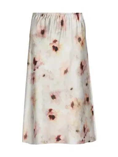 Vince Women's Watercolor Floral Slip Midi Skirt - Soft Peony - Size XXS | Thumbnail 1