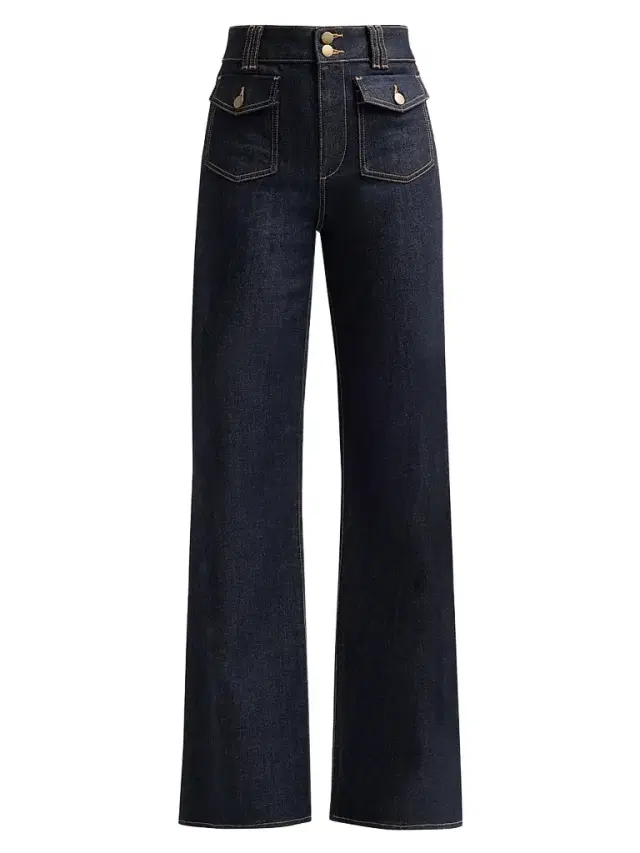Ramy Brook Women's Fay Flap Pocket Flare Jeans - Resin Rinse