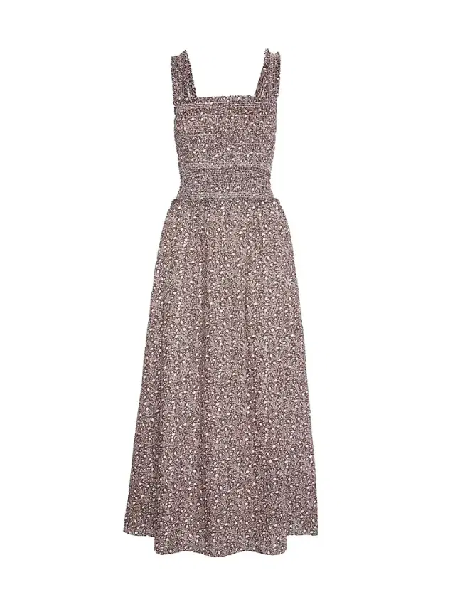 Women's The Azalea Maxi Nap Dress - Ditsy Thistle Brown