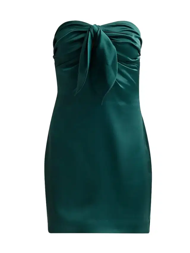 Ramy Brook Women's Orion Bow Minidress - Deep Emerald