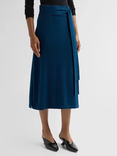 Ramy Brook Women's Abby Wool A-Line Midi Skirt - Dark Teal - Size XL | Thumbnail 4 Ramy Brook Women's Abby Wool A-Line Midi Skirt - Dark Teal - Size XL | Thumbnail 4