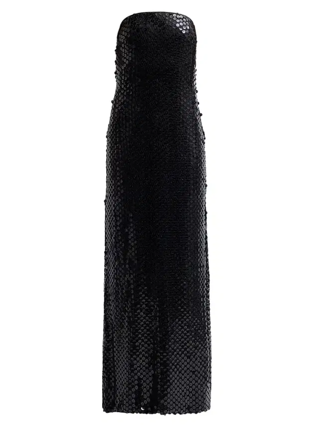 Ramy Brook Women's Angel Sequined Strapless Gown - Black Mesh
