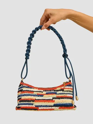 Cult Gaia Women's Osa Crochet Raffia Shoulder Bag - Rainbow Multi | Thumbnail 2 Cult Gaia Women's Osa Crochet Raffia Shoulder Bag - Rainbow Multi | Thumbnail 2