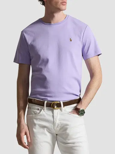 Polo Ralph Lauren Men's Cotton Crewneck T-Shirt - Powder Purple | Thumbnail 4