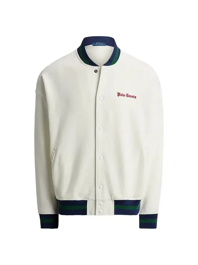 Polo Ralph Lauren Men's Relaxed-Fit Fleece Baseball Jacket - White
