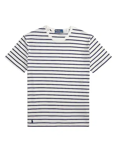 Polo Ralph Lauren Men's Striped Cotton Crewneck T-Shirt - White Newport Navy | Thumbnail 1