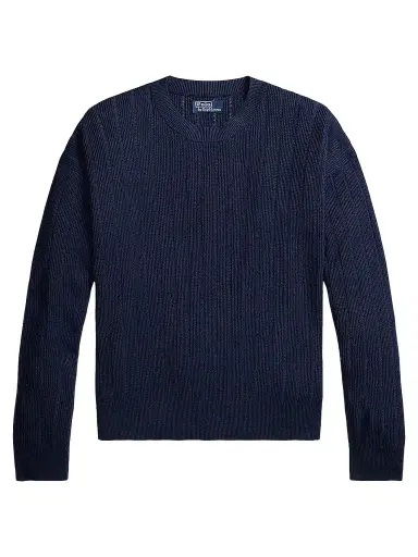 Polo Ralph Lauren Men's Linen Rib-Knit Crewneck Sweater - Newport Navy - Size XXL | Thumbnail 1 Polo Ralph Lauren Men's Linen Rib-Knit Crewneck Sweater - Newport Navy - Size XXL | Thumbnail 1