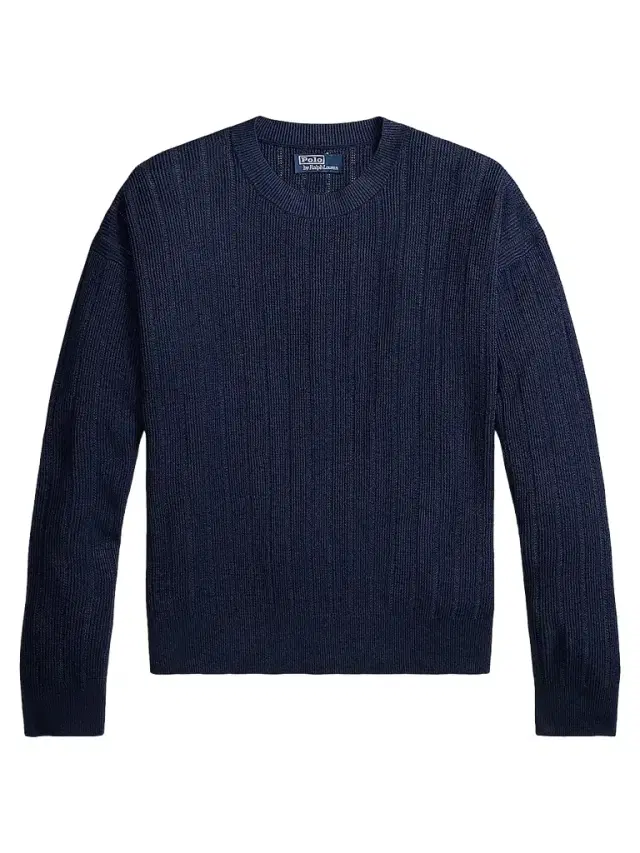 Polo Ralph Lauren Men's Linen Rib-Knit Crewneck Sweater - Newport Navy